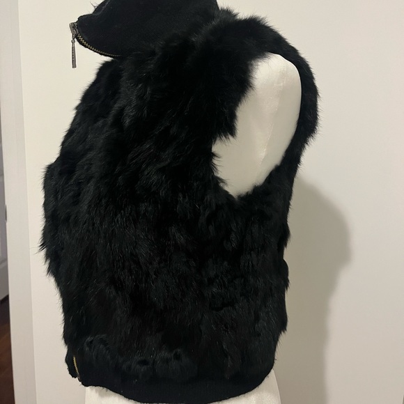 VINTAGE - BLACK FOX FUR VEST - Picture 6 of 7